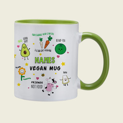 Vegan Themed Coloured Mug