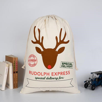Reindeer Rudolph Christmas Gift Sack