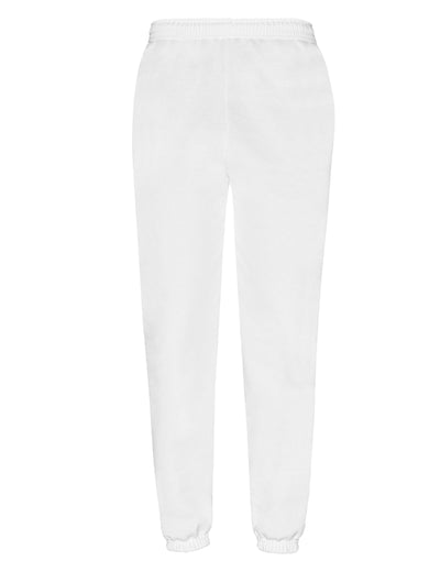 White Classic Elasticated Cuff Jog Pants