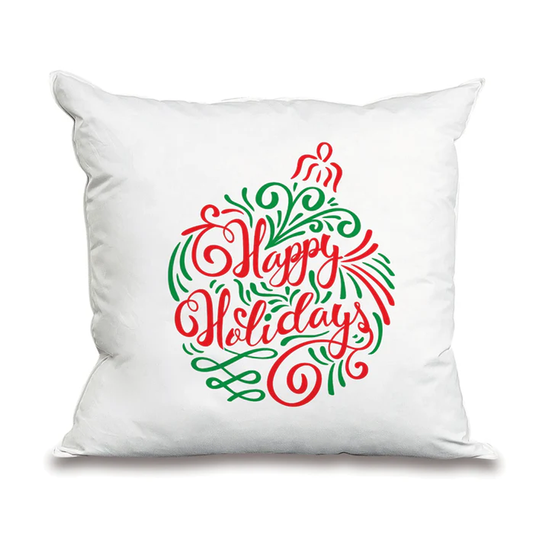 CHRISTMAS HAPPY HOLIDAYS CUSHION