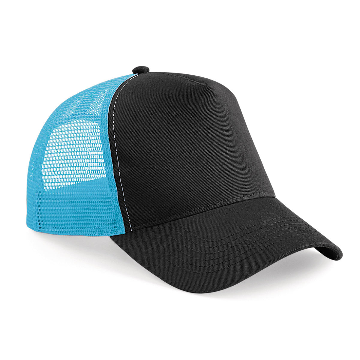 Black & Surf Blue Snapback Cap