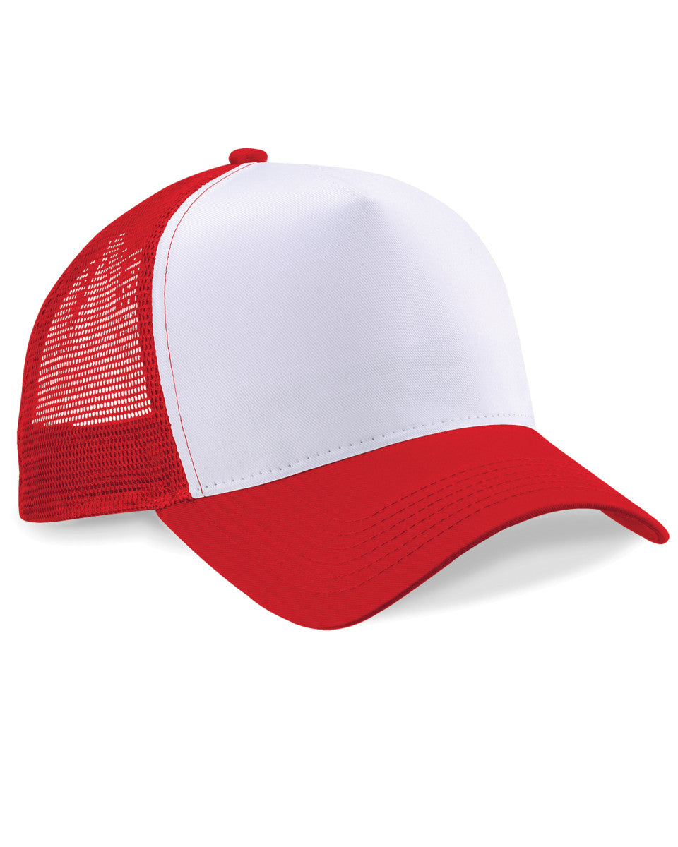 Classic Red & White Snapback Cap