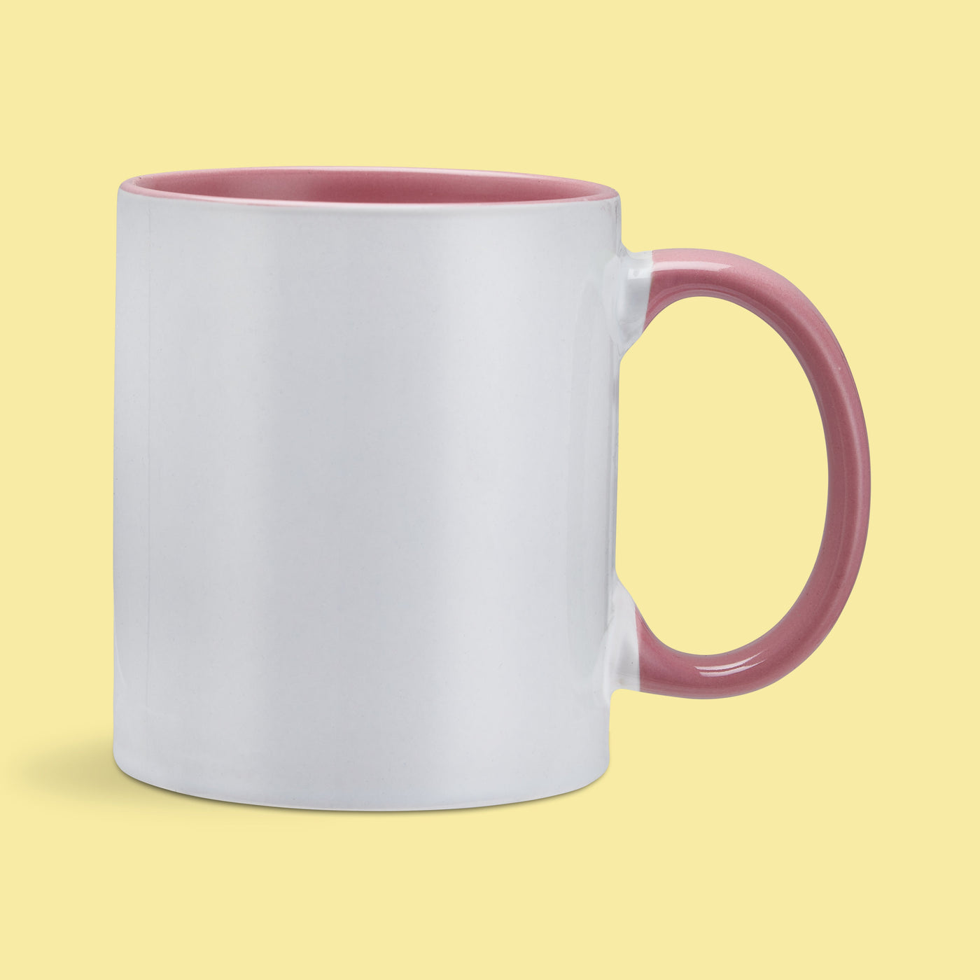Light Pink Coloured Inner Handle Mug