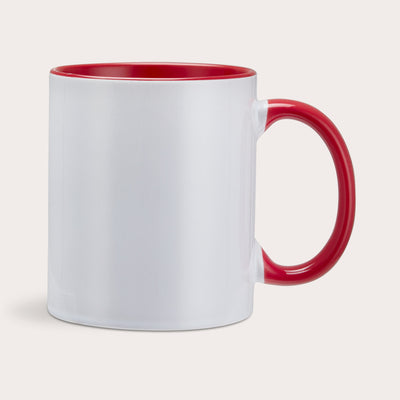 Red Coloured Inner Handle Mug
