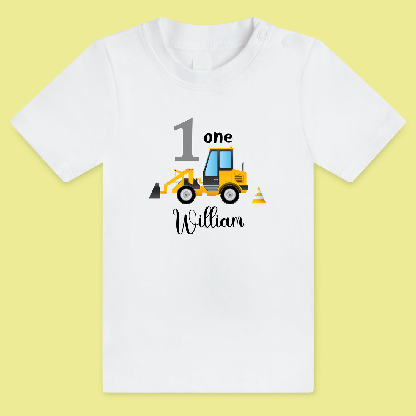 KID'S BIRTHDAY DIGIT T-SHIRT WITH VEHICLE STYLE 1
