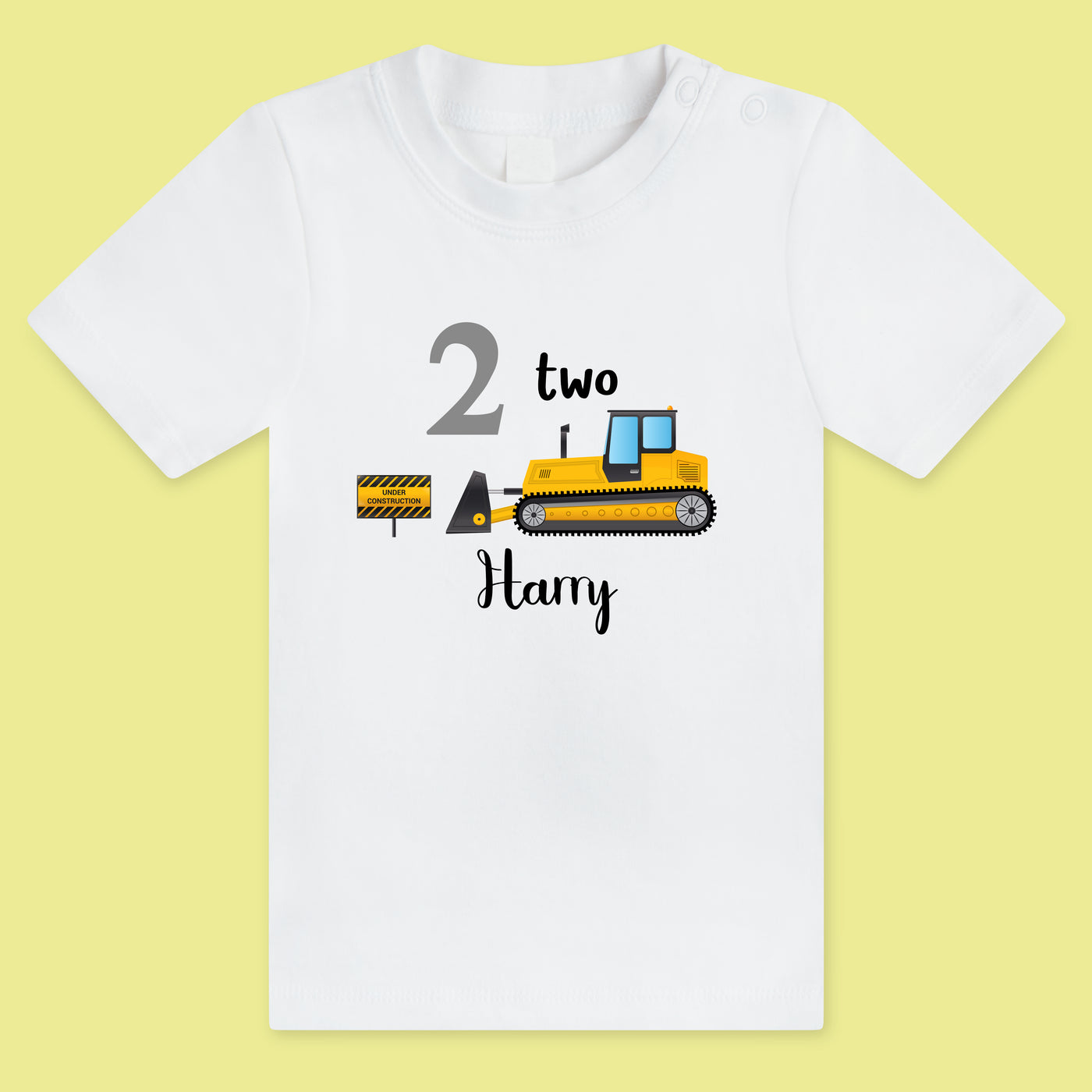 KID'S BIRTHDAY DIGIT T-SHIRT WITH VEHICLE STYLE 2