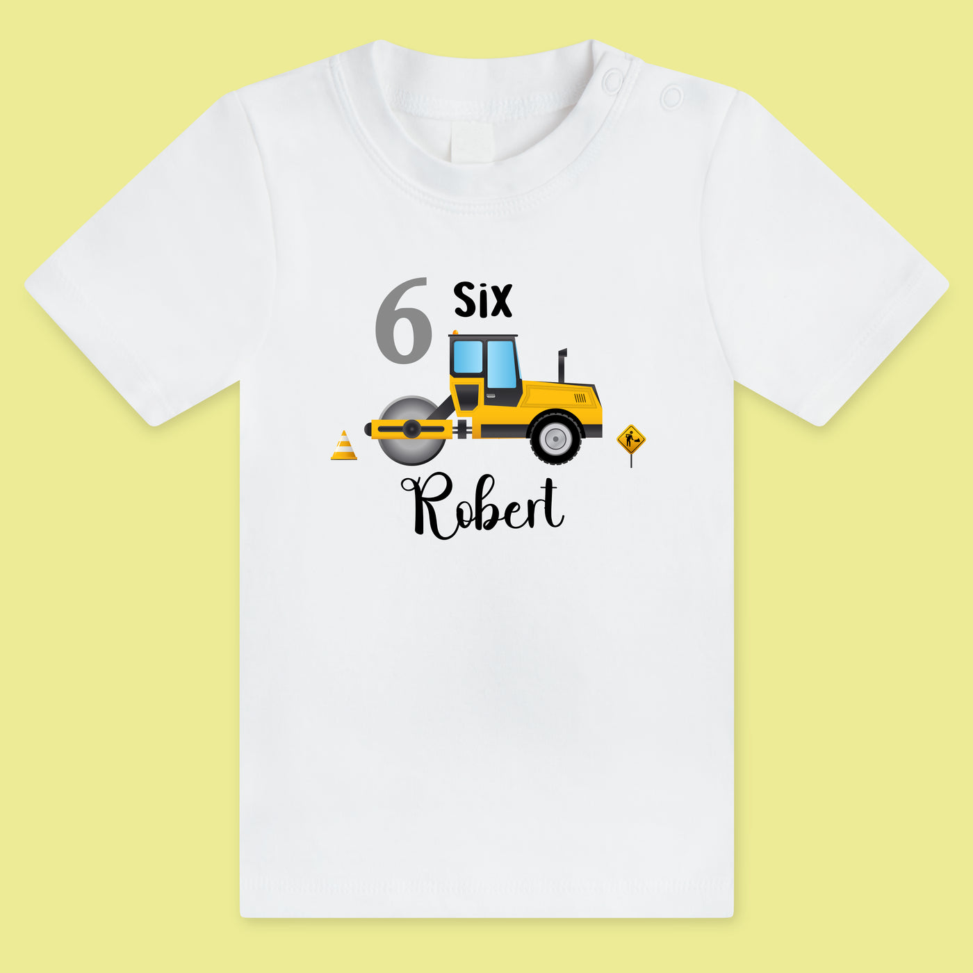 KID'S BIRTHDAY DIGIT T-SHIRT WITH VEHICLE STYLE 6