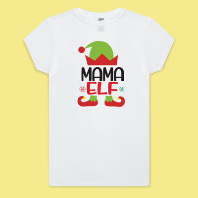 Adult Christmas T-Shirt Mama Elf