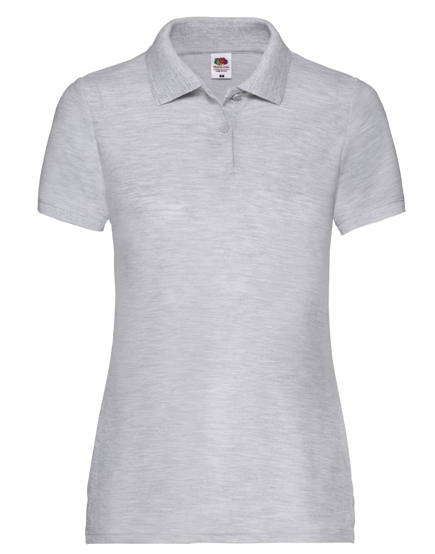 Ladies Fit Polo Shirt In Heather Grey