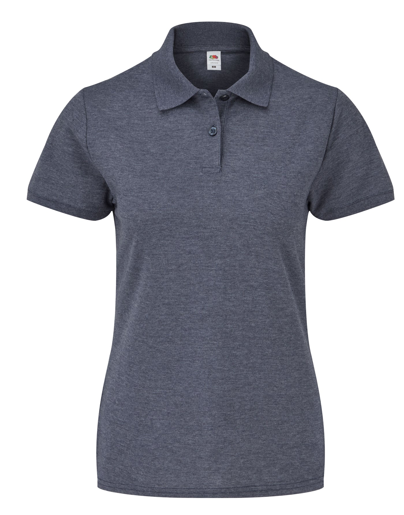 Ladies Fit Polo Shirt In Heather Navy