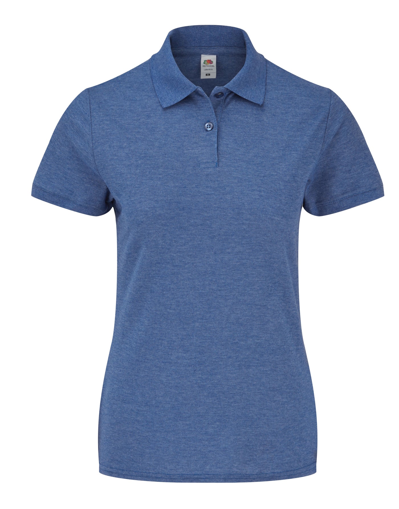 Ladies Fit Polo Shirt In Heather Royal