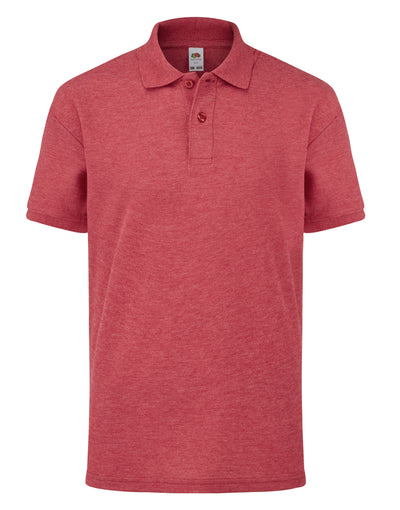 Kids Polo Shirt In Heather Red