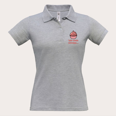 PERSONALISE LADIES FIT POLO SHIRT  - ADD IMAGE AND TEXT