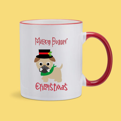 Merry Puggin' Christmas Red Mug Style 2
