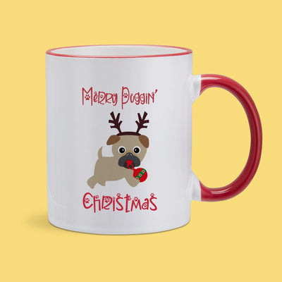 Merry Puggin' Christmas Red Mug Style 3