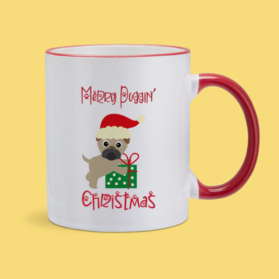 Merry Puggin' Christmas Red Mug Style 4