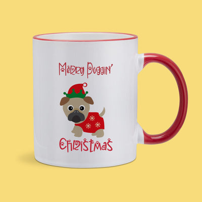 Merry Puggin' Christmas Red Mug Style 5