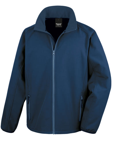 Men's Printable Soft Shell Jacket in Navy
