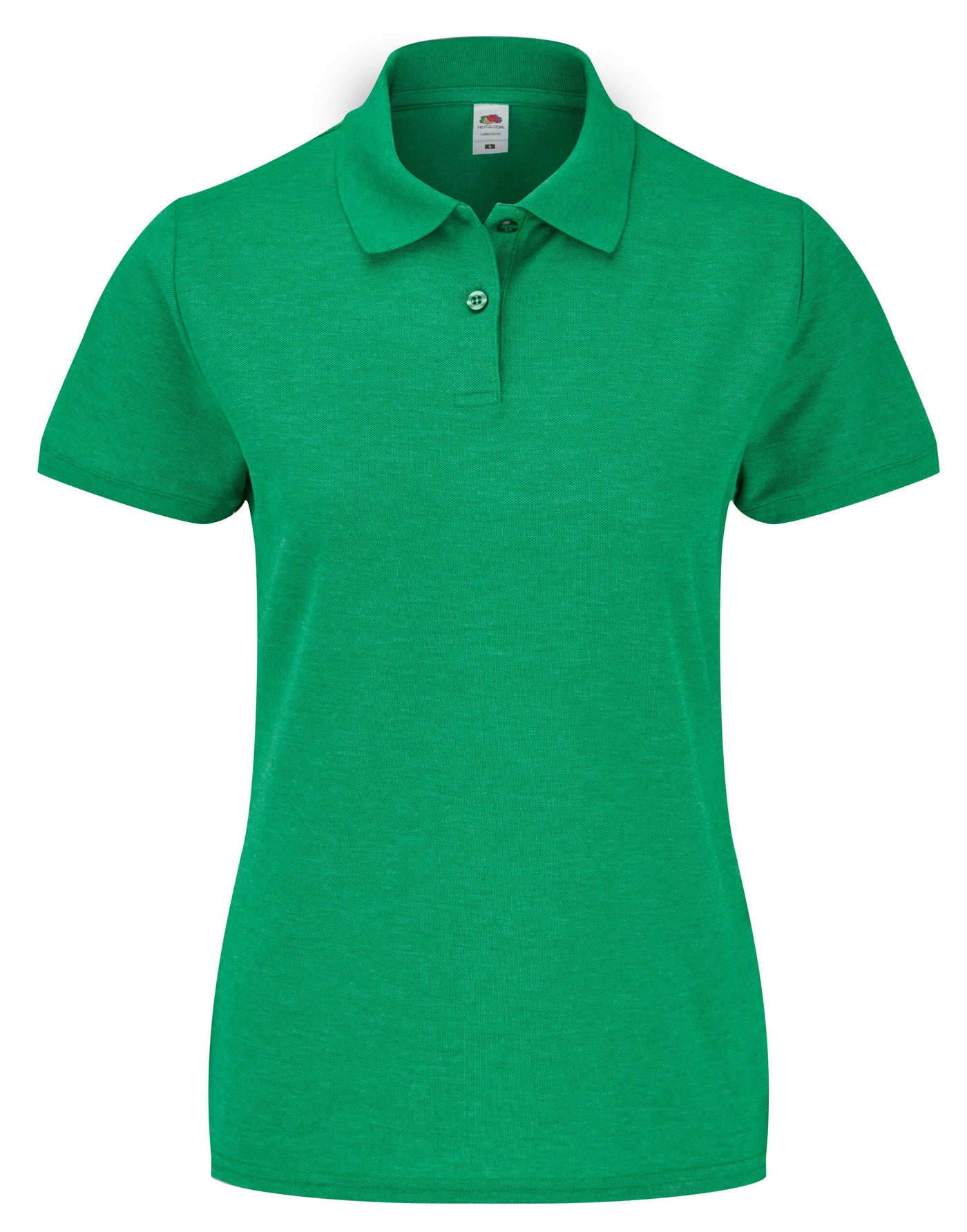 Ladies Fit Polo Shirt In Retro Heather Green