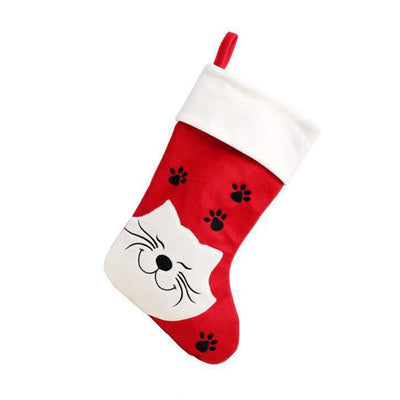 Red Cat Christmas Stocking Gift