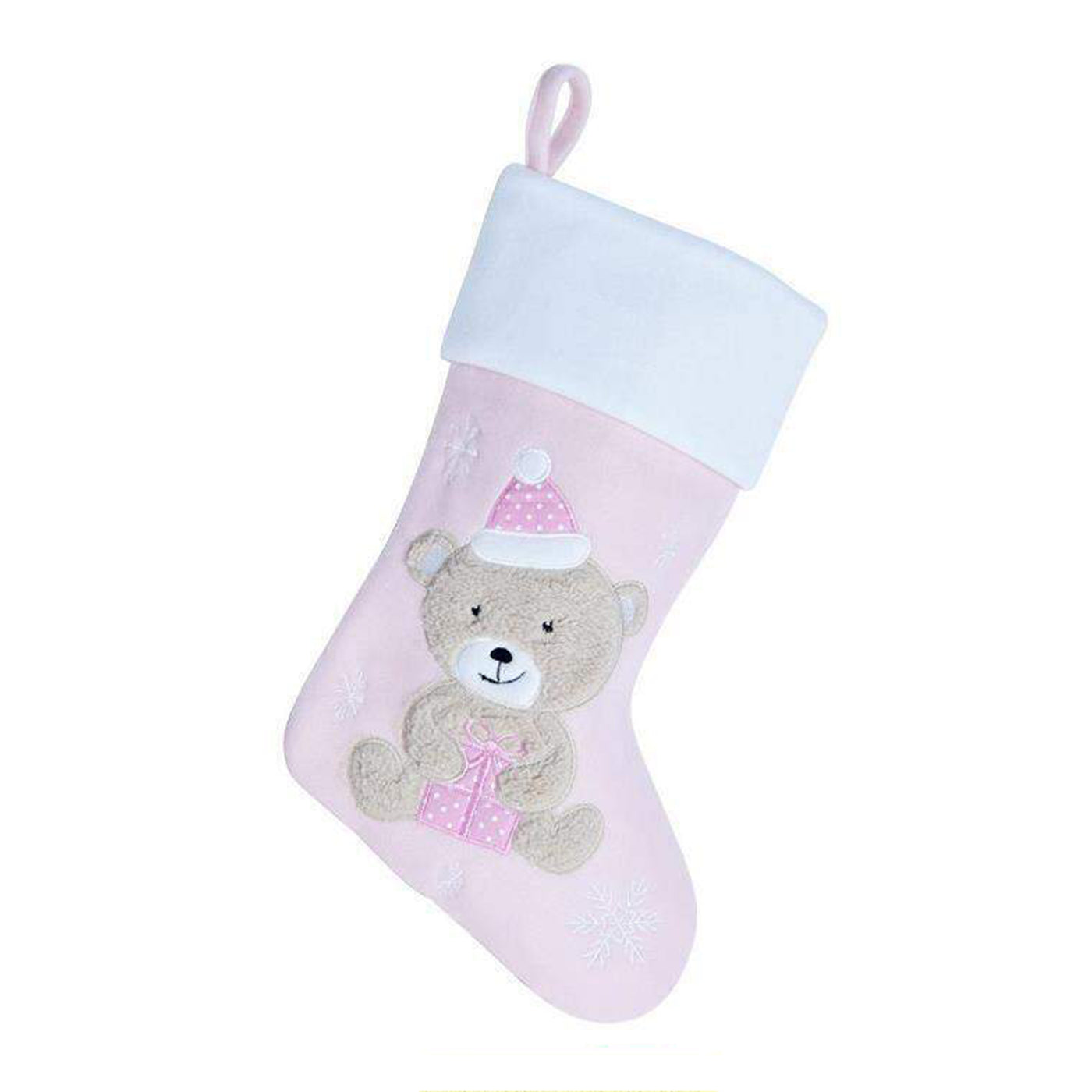 Pink Teddy Bear Christmas Stocking Gift