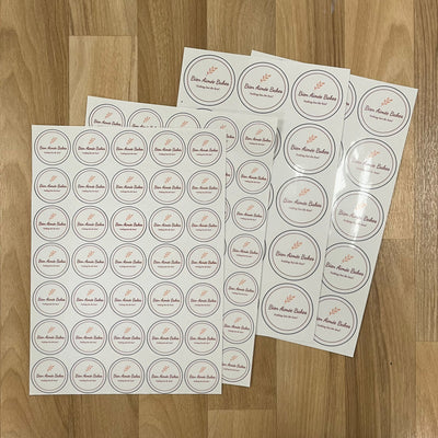 STICKERS | Personalise With Logo or Text | Ideal For Weddings Favours, Bakeries, Businesses