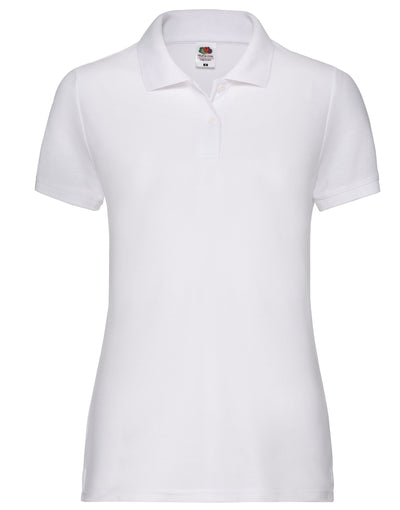 Ladies Fit Polo Shirt In White